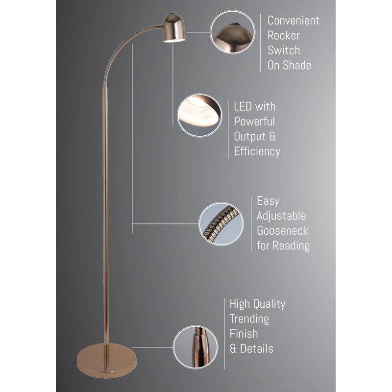 Zipcode Design™ Girardi 51'' LED Task/Reading Floor Lamp & Reviews Wayfair